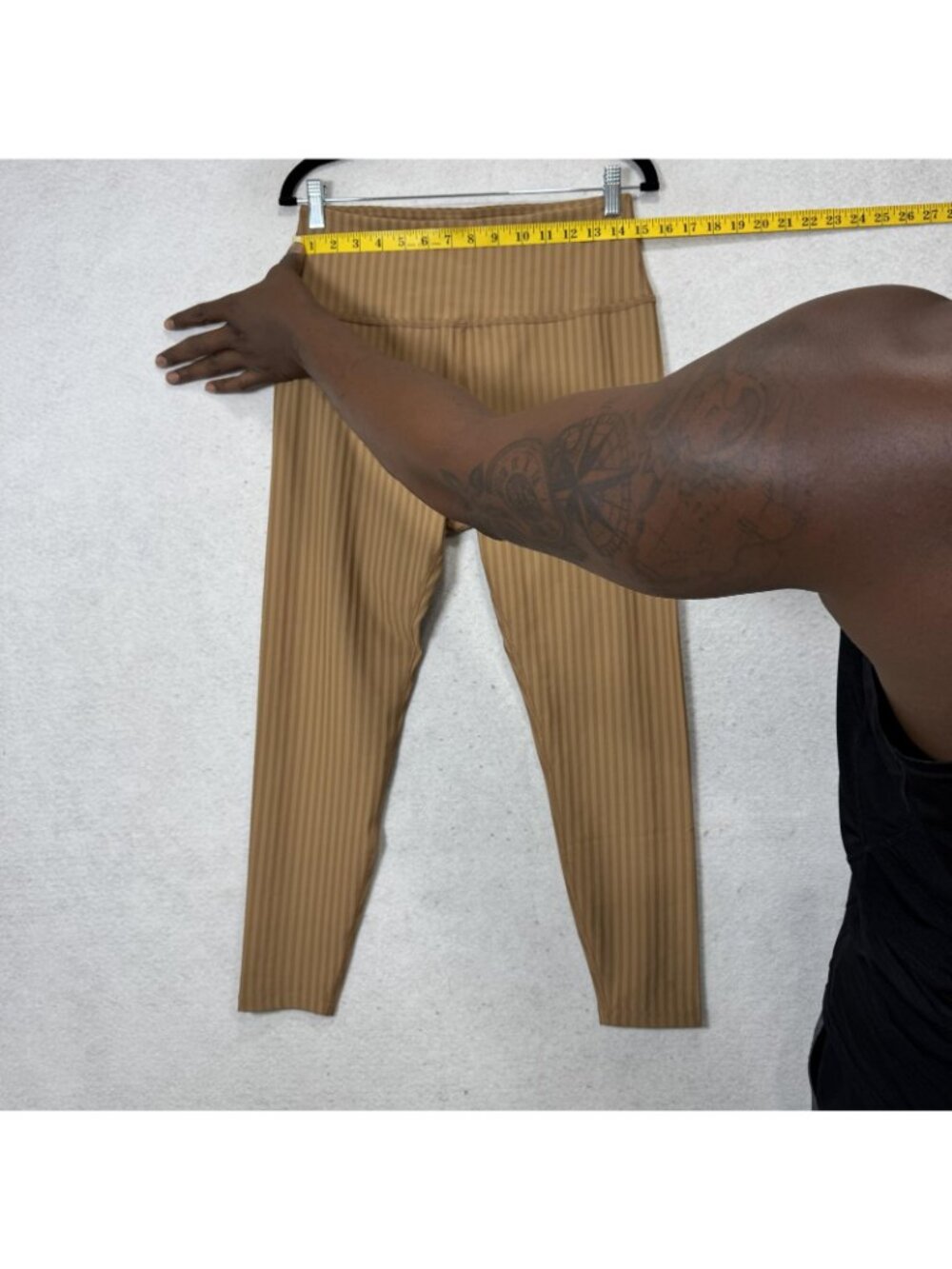 Beyond Yoga Leggings Womens XL Beige High Rise Ankle Yoga Pants Athletic Workout - Picture 2 of 9